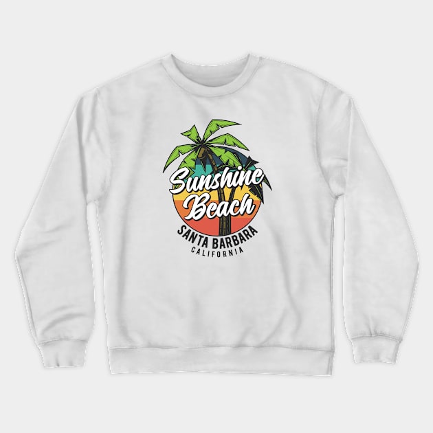 Sunshine beach santa barbara Crewneck Sweatshirt by Design by Nara